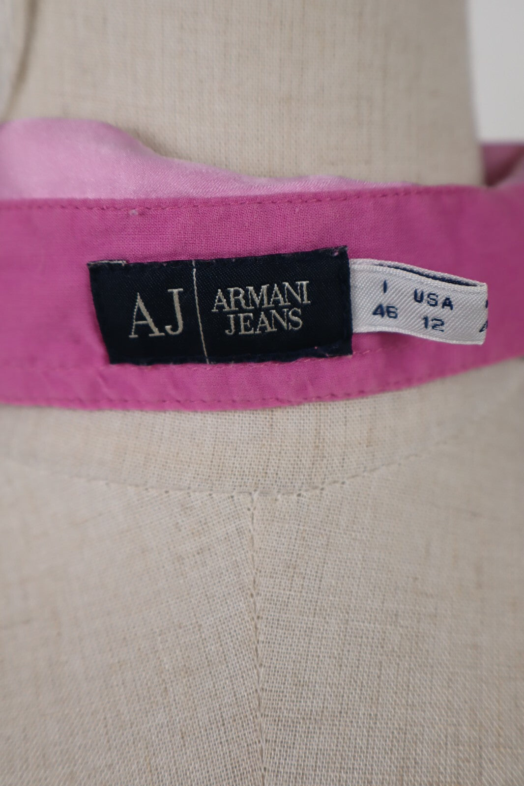 ARMANI JEANS CAMICIA TOP DONNA TG. 46 WOMAN VINTAGE T-SHIRT COTONE REGOLABILE