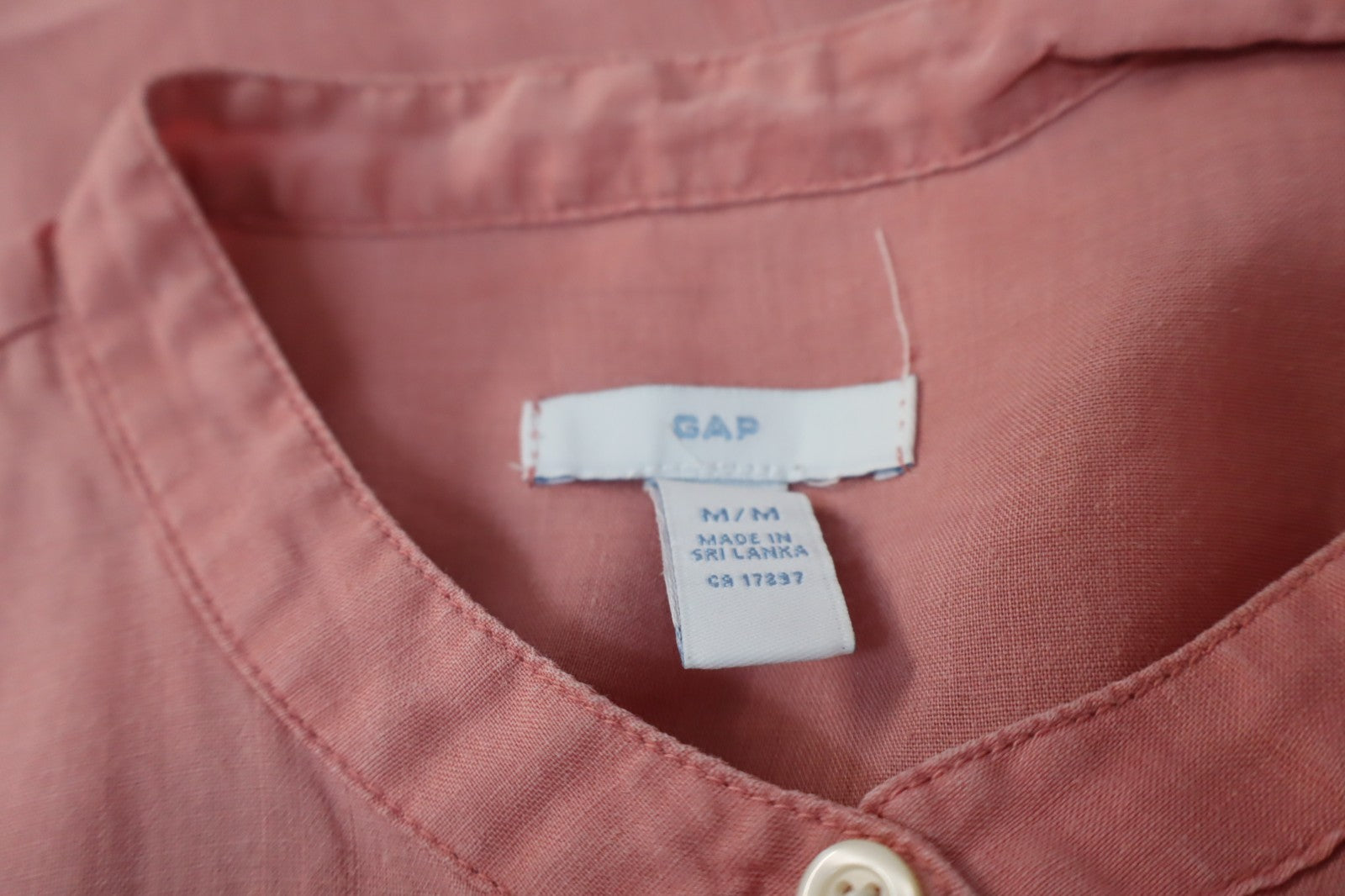 GAP CAMICIA MANICA LUNGA DONNA TG. M WOMAN SHIRT CASUAL VINTAGE COTONE LINO