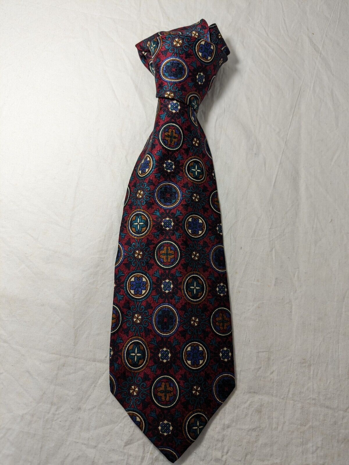 EGON VON FURSTENBERG 100%  SILK TIE SETA CRAVATTA NECKTIE MADE IN ITALY