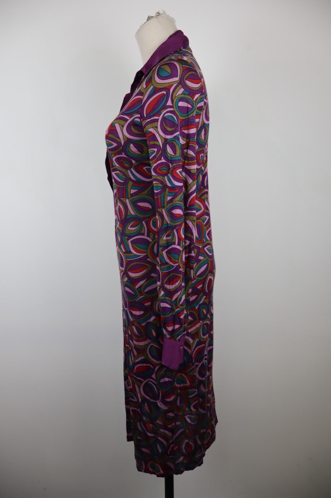 MAX&CO VESTITO ABITO DONNA WOMAN TG S DRESS CASUAL VINTAGE ITALY SETA COTONE