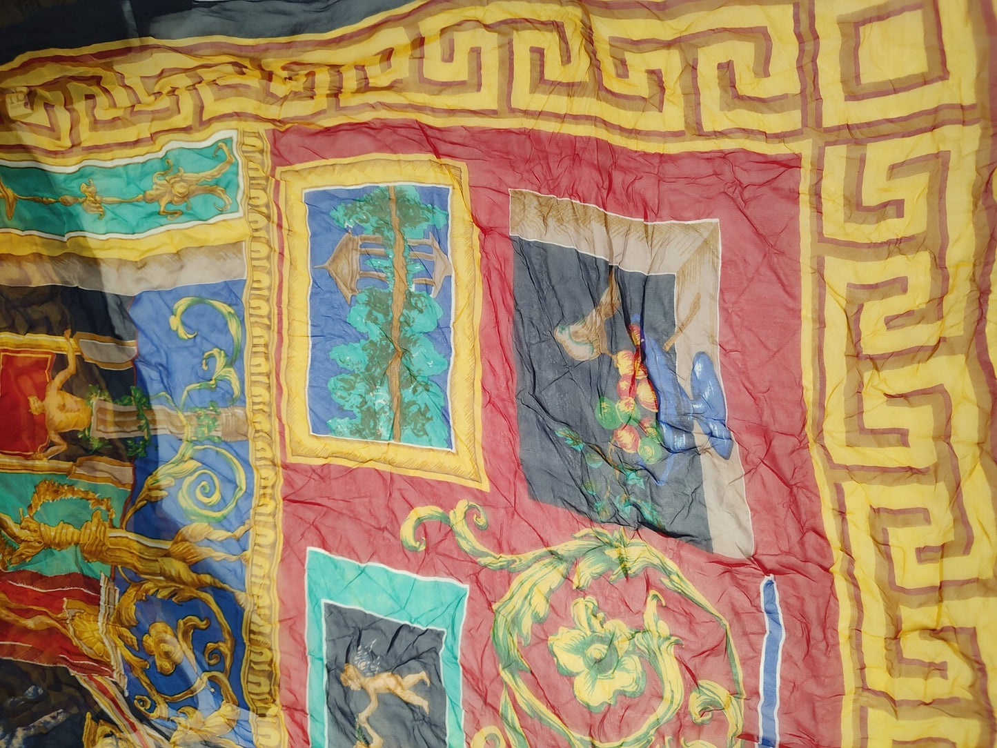 TRUSSARDI FOULARD SCARVES SCARF SQUARE MADE ITALY VINTAGE