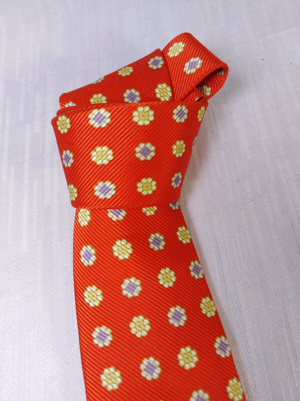 PELLICCIA NAPOLI  100%  SILK TIE SETA CRAVATTA NECKTIE MADE IN ITALY THREE FOLD