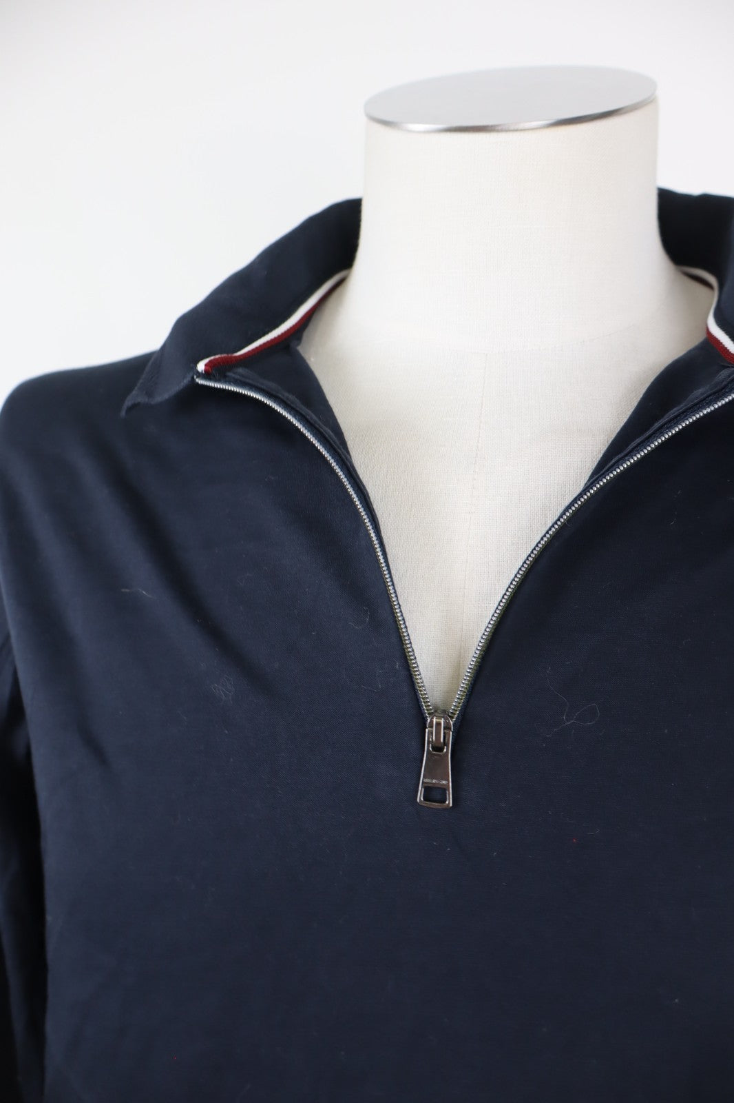 TOMMY HILFIGER POLO CON ZIP MAGLIA UOMO TG M MAN COTONE T-SHIRT CASUAL VINTAGE