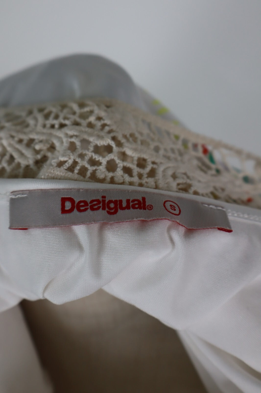 DESIGUAL MAGLIA DONNA TG. S WOMAN CASUAL VINTAGE T-SHIRT TOP REGOLABILE COTONE