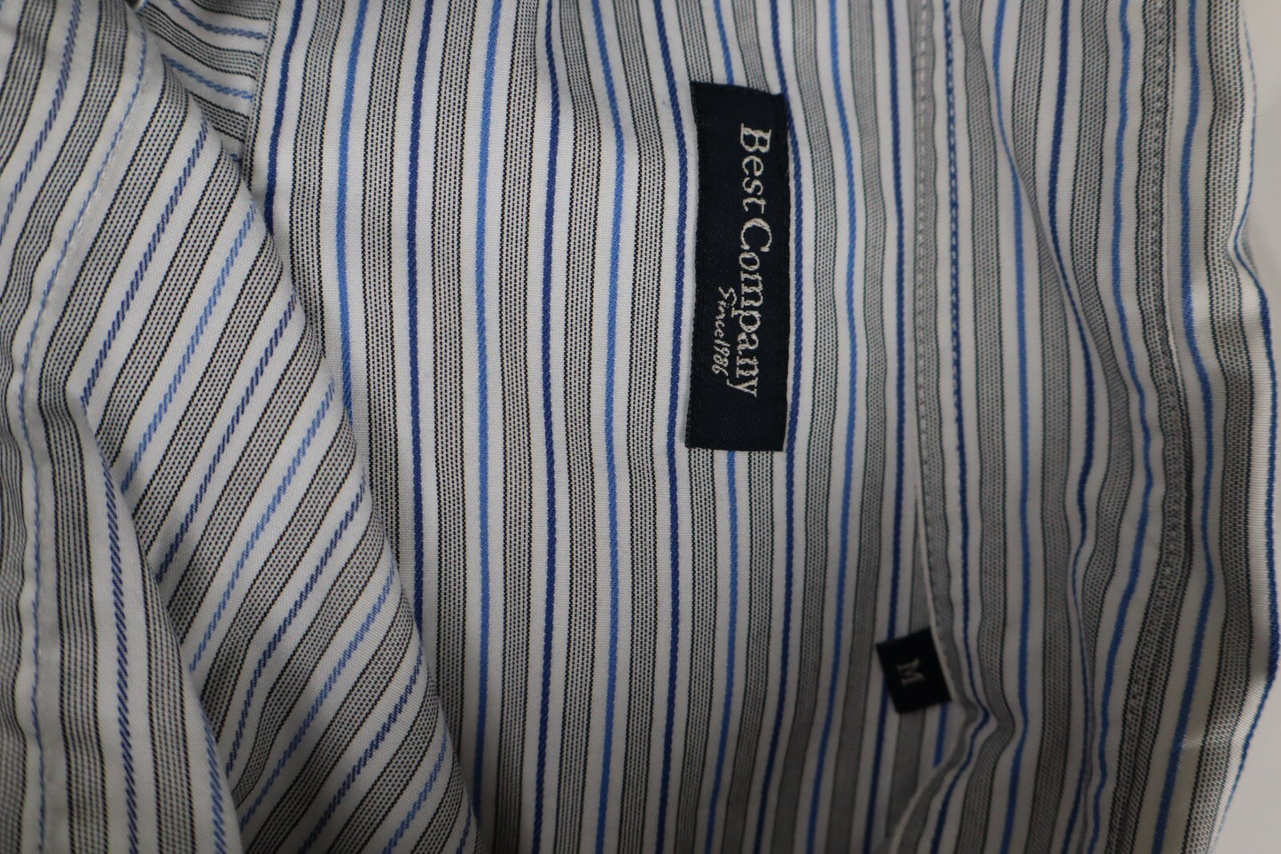 BEST COMPANY CAMICIA UOMO COTONE TG. M MAN CASUAL VINTAGE SHIRT COTTON RIGHE