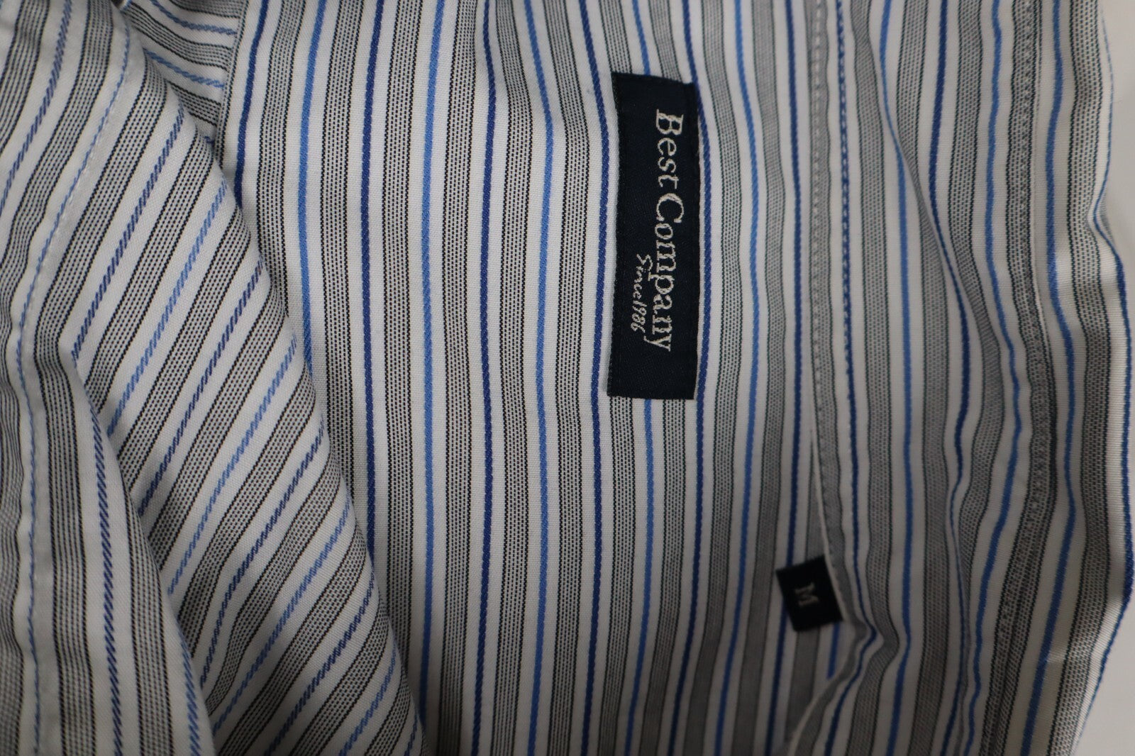 BEST COMPANY CAMICIA UOMO COTONE TG. M MAN CASUAL VINTAGE SHIRT COTTON RIGHE