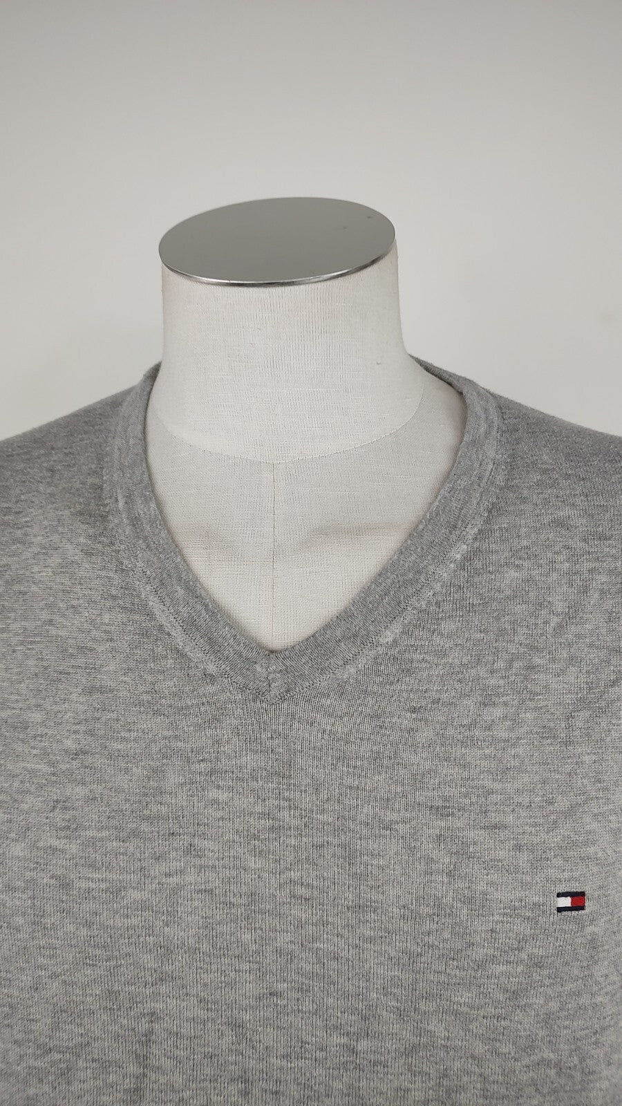 TOMMY HILFIGER MAGLIONE COTONE SETA VINTAGE UOMO 2XL MAN SWEATER CASUAL VINTAGE