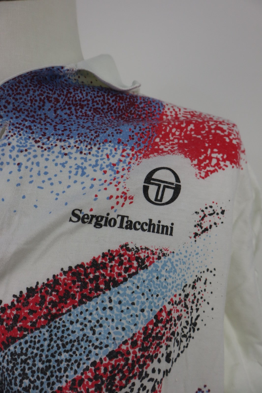 SERGIO TACCHINI MAGLIA POLO UOMO TG. VI MAN T-SHIRT CASUAL VINTAGE TENNIS