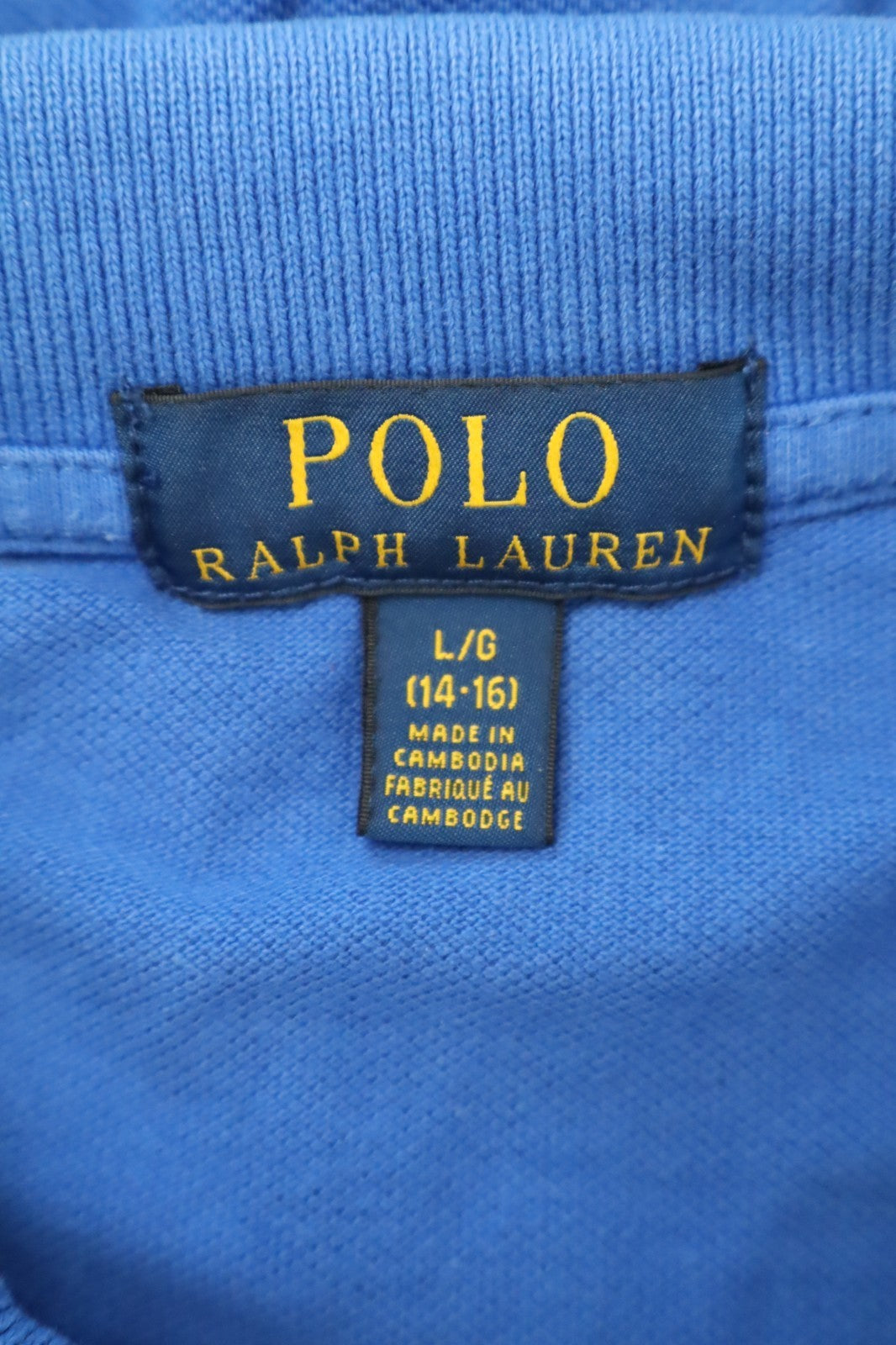 RALPH LAUREN MAGLIA POLO BOY RAGAZZO TG. L SHIRT CASUAL VINTAGE COTONE COTTON