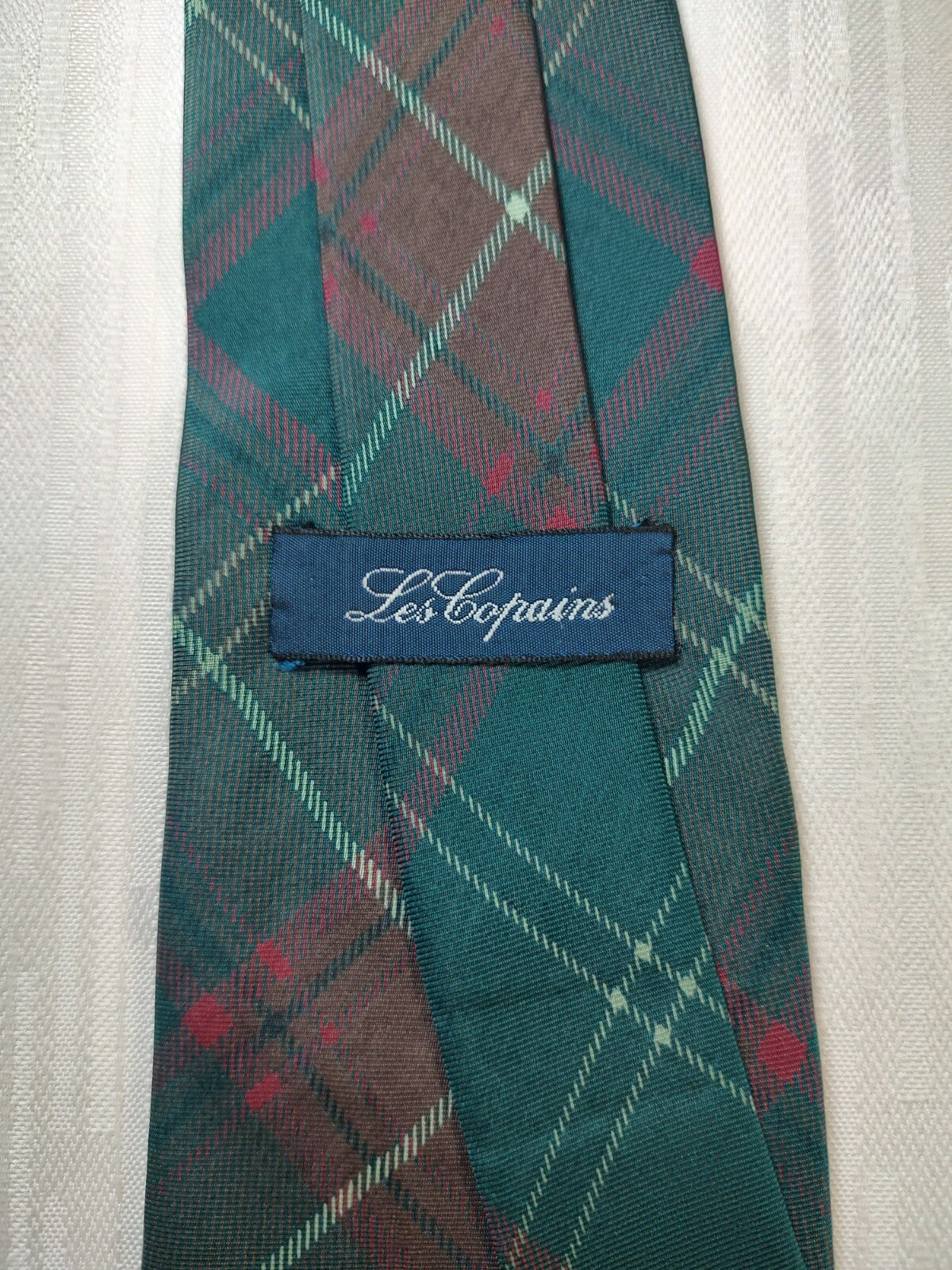 LES COPAINS 100% SILK TIE SETA CRAVATTA NECKTIE MADE IN ITALY CLASSIC
