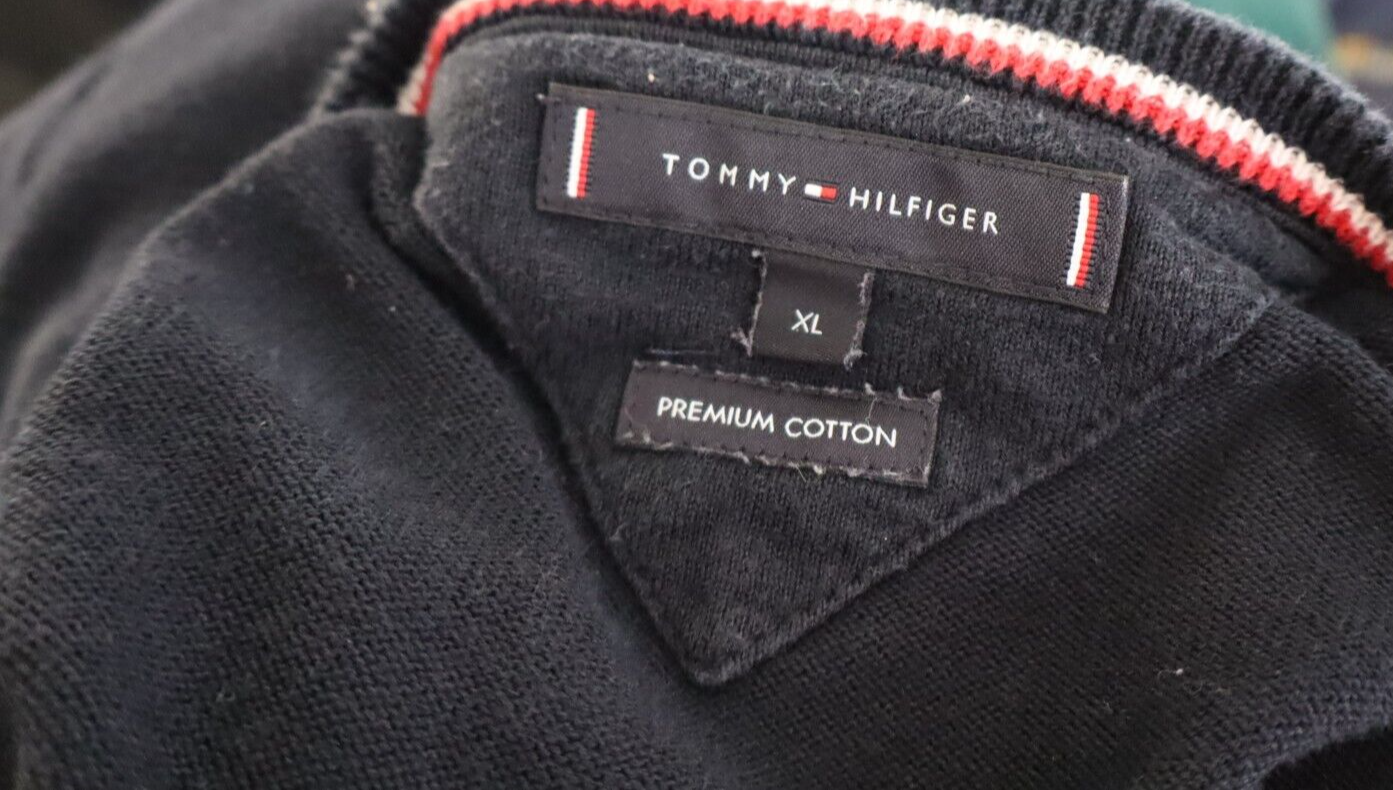 TOMMY HILFIGER MAGLIONE UOMO Tg. XL MAN SWEATER CASUAL VINTAGE COTONE COTTON