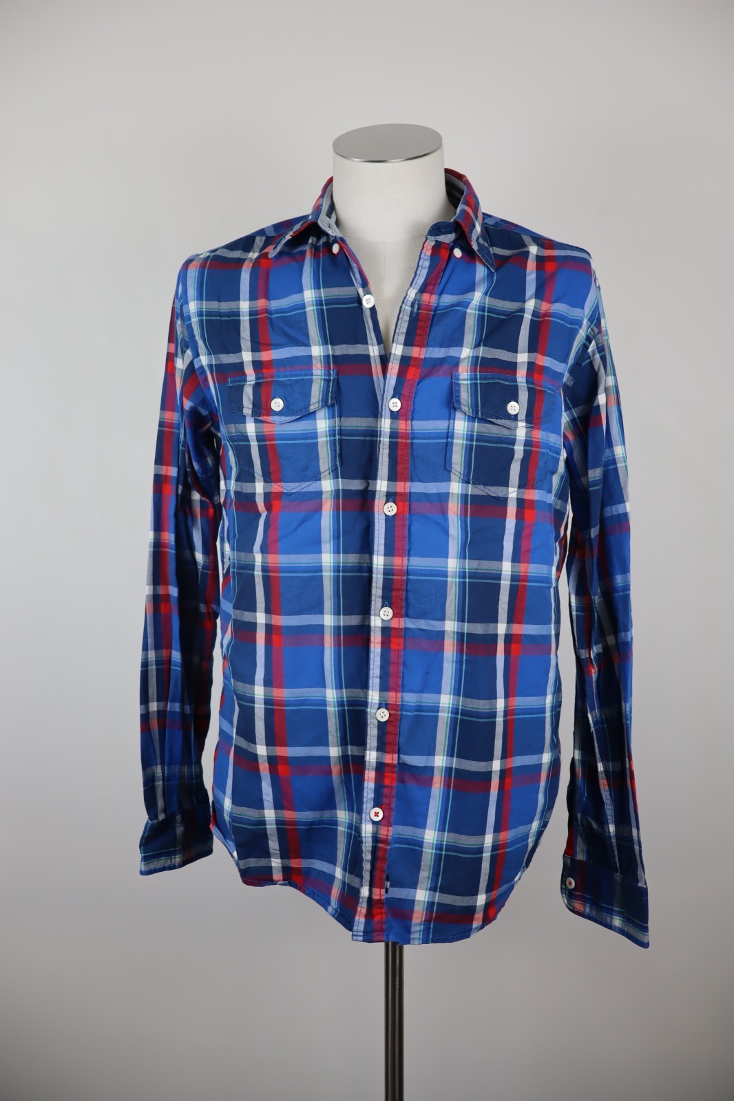 TOMMY HILFIGER CAMICIA MANICA LUNGA UOMO TG. M MAN CASUAL VINTAGE SHIRT COTONE