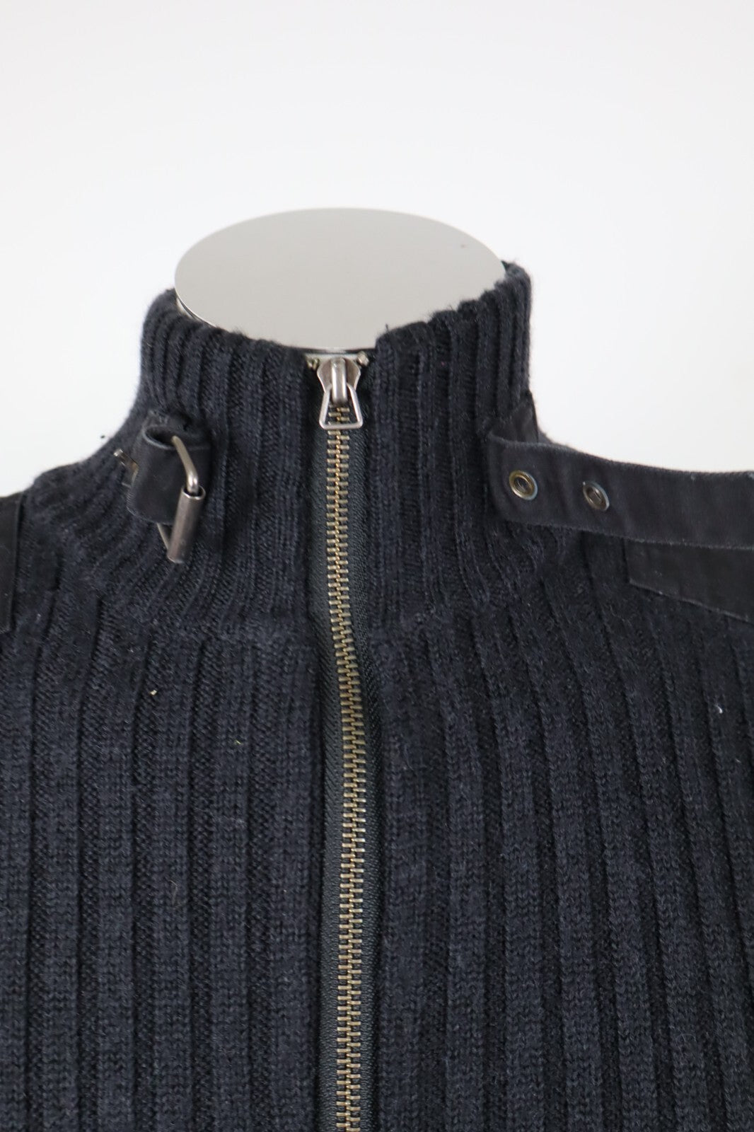 CALVIN KLEIN CK MAGLIONE CON ZIP VINTAGE UOMO Tg. L MAN SWEATER CASUAL LANA