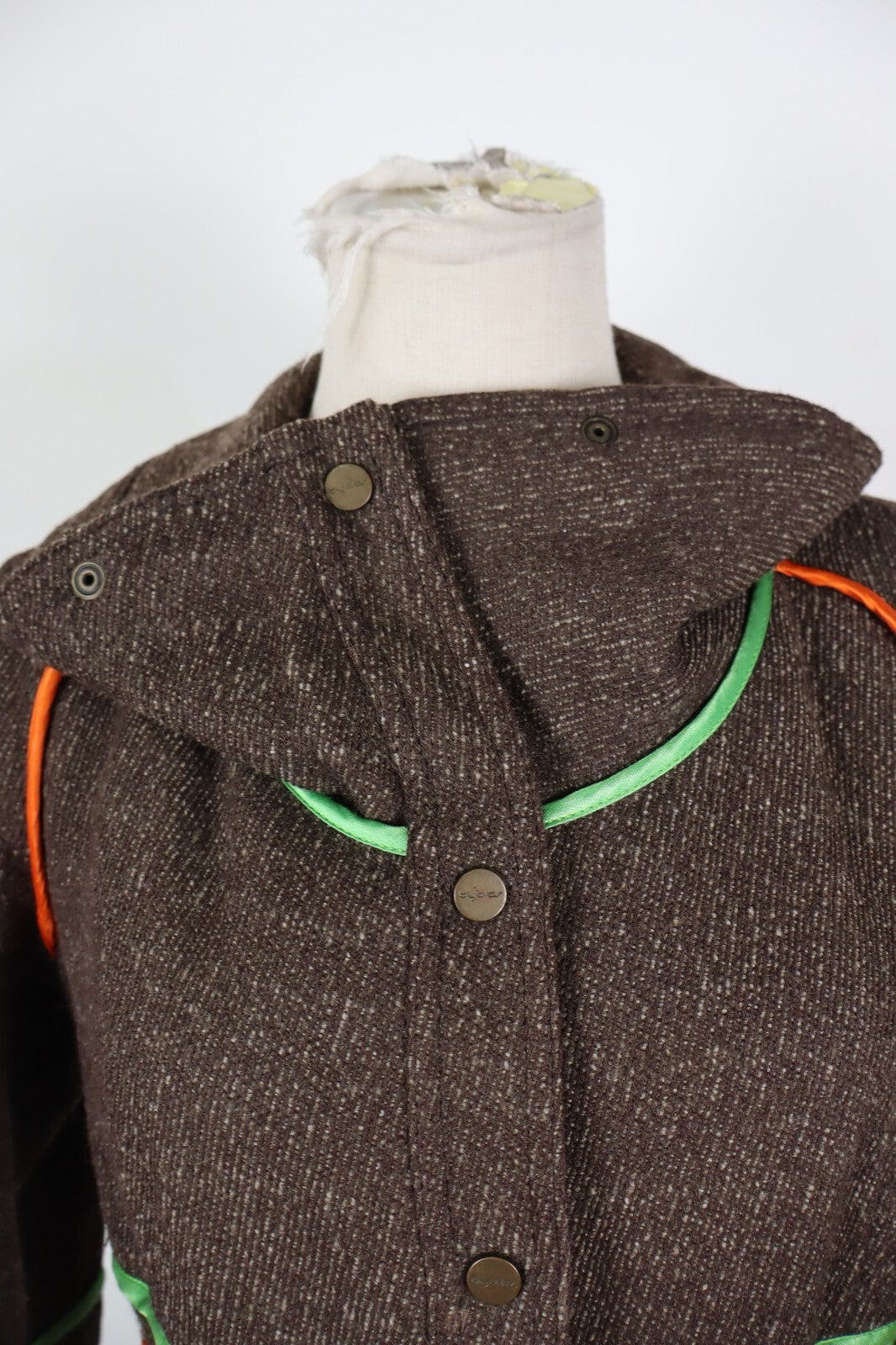 BYBLOS CAPPOTTO LANA COTONE GIACCA DONNA TG 44 WOMAN COAT VINTAGE