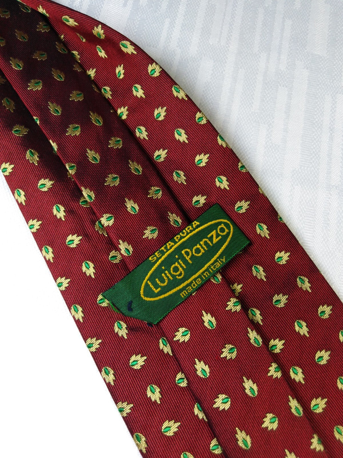 LUIGI PANZA 100% SILK TIE SETA CRAVATTA NECKTIE MADE ITALY VINTAGE CLASSIC
