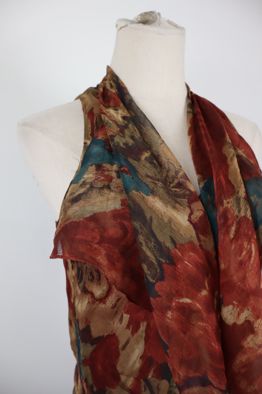 RALPH LAUREN MAGLIA SMANICATA DONNA TG. 2 WOMAN CASUAL T-SHIRT VINTAGE FLOREALE