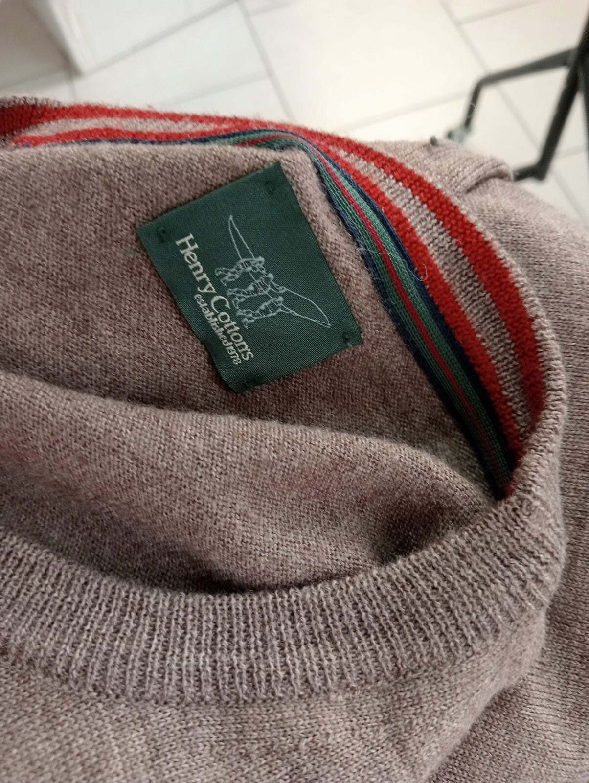 HENRY COTTON'S MAGLIONE WOOL LANA VINTAGE UOMO Tg. S MAN SWEATER CASUAL