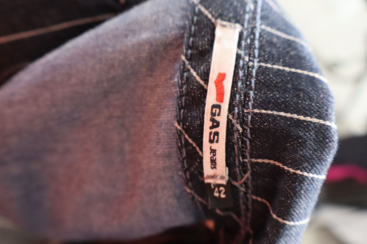 GAS JEANS GIUBBINO DONNA TG 42 MAN GIACCA VINTAGE CLASSIC DENIM GESSATO