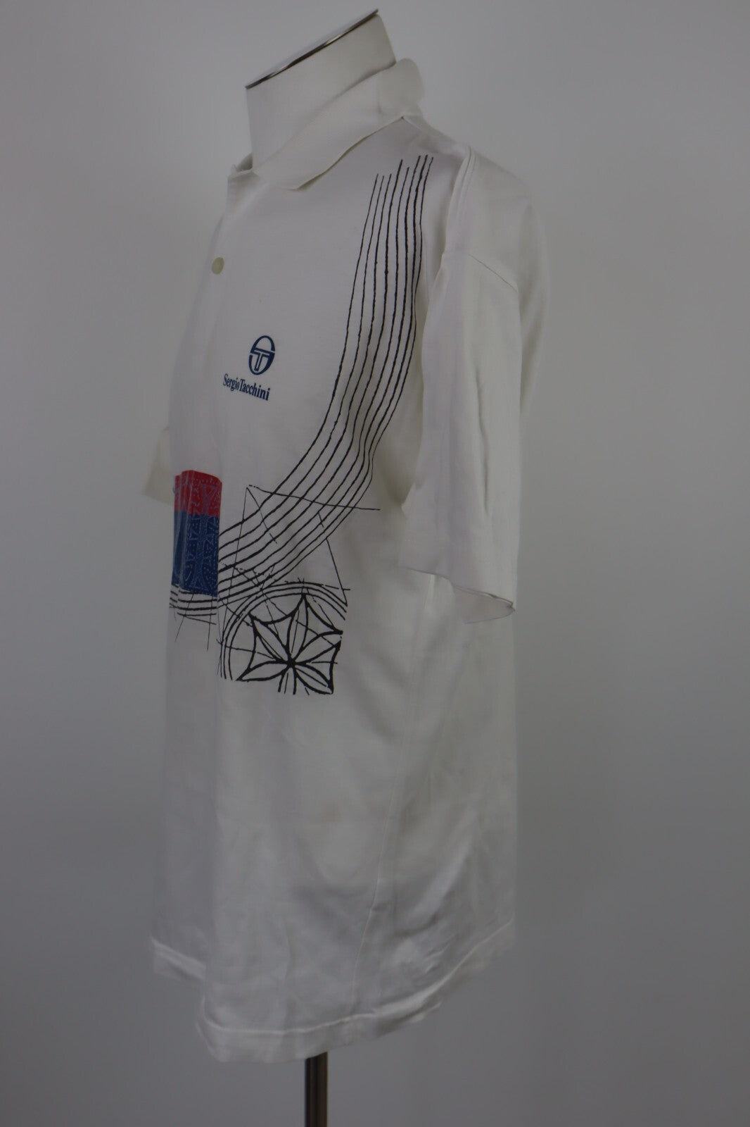 SERGIO TACCHINI MAGLIA POLO TENNIS UOMO TG. VI MAN POLO SHIRT CASUAL VINTAGE