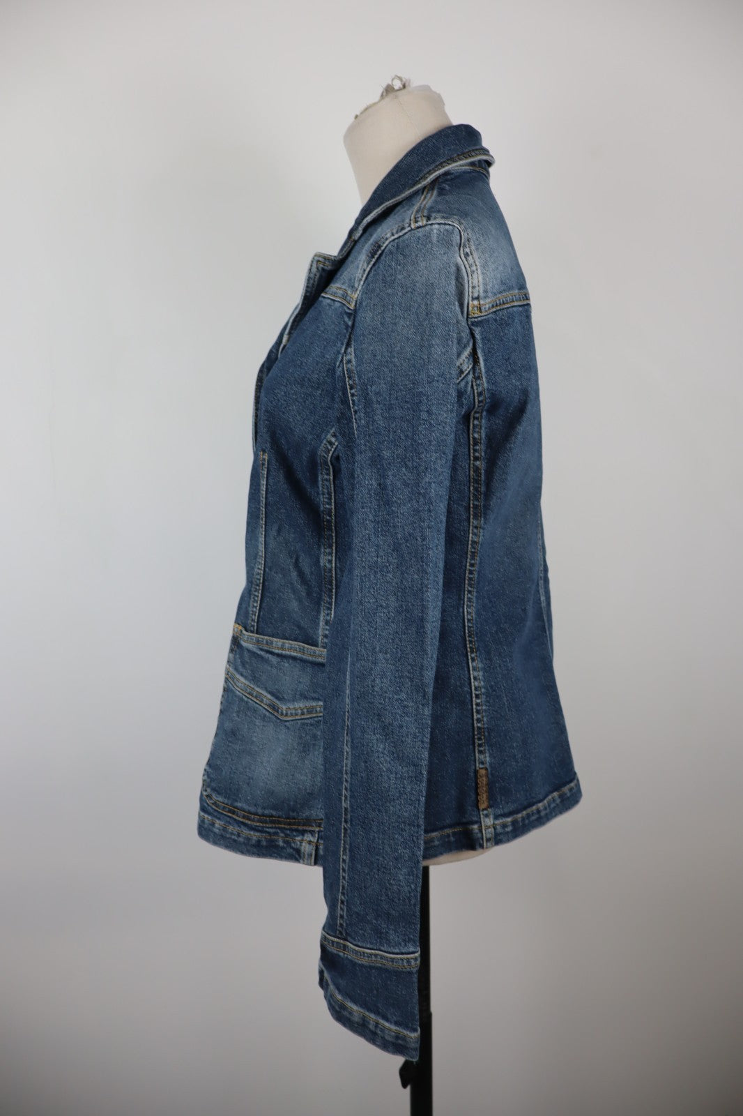 AJ ARMANI JEANS GIUBBINO DENIM DONNA 44 WOMAN CASUAL VINTAGE JACKET INDIGO N003