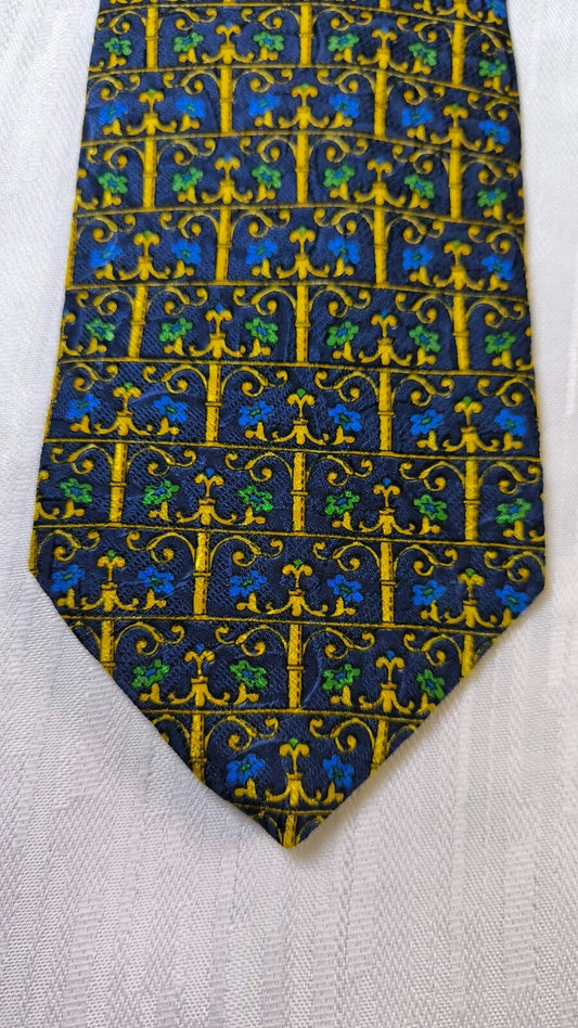 EGON VON FURSTENBERG 100% SILK TIE SETA CRAVATTA NECKTIE MADE IN ITALY