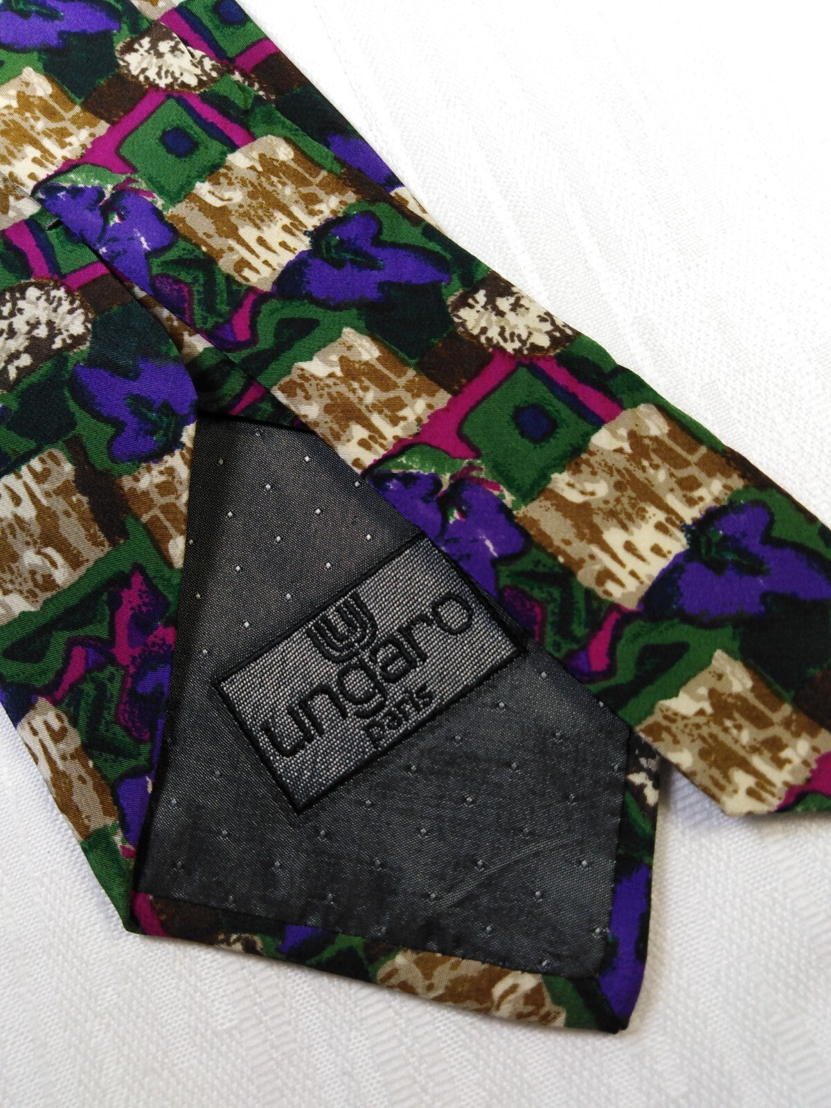 UNGARO PARIS 100% SILK TIE SETA CRAVATTA NECKTIE MADE IN ITALY CLASSIC