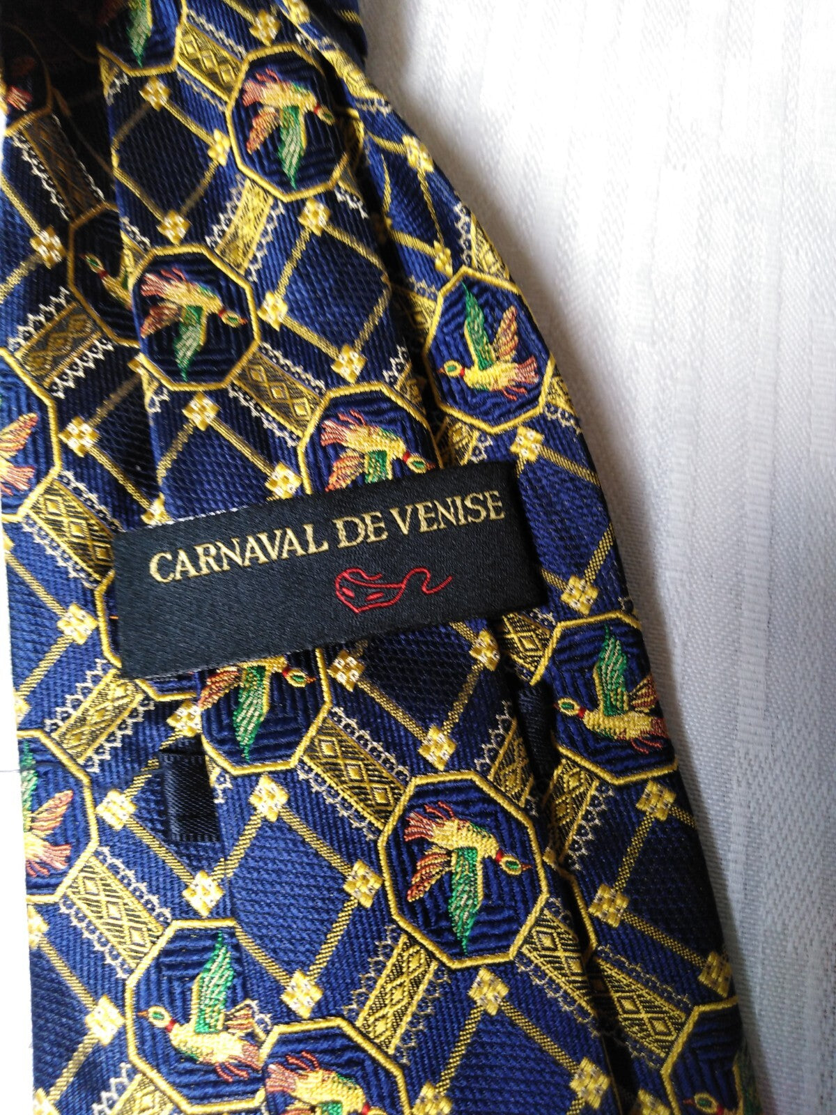 CARNAVAL DE VENISE 100% SILK TIE SETA CRAVATTA NECKTIE MADE IN ITALY
