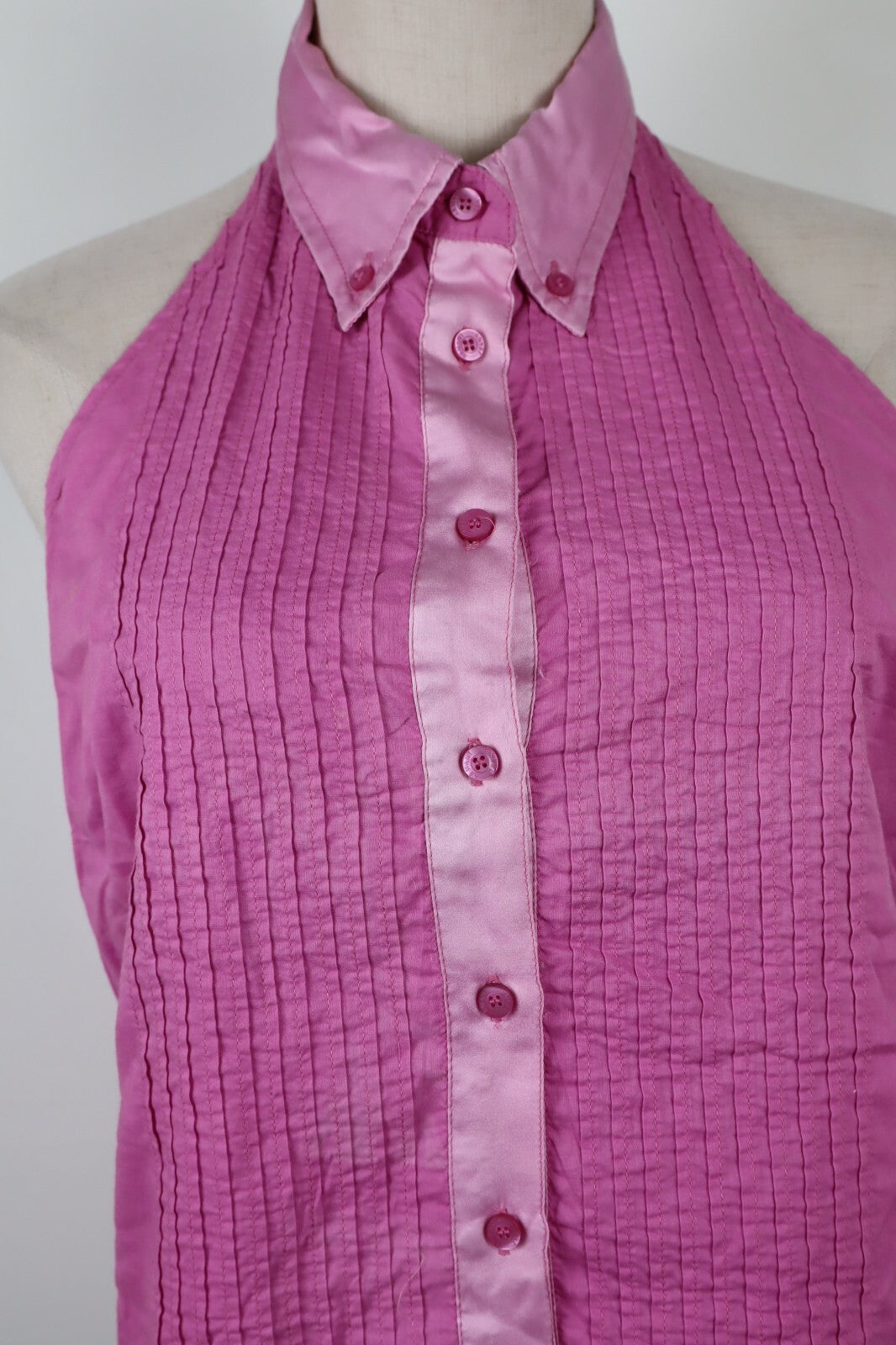 ARMANI JEANS CAMICIA TOP DONNA TG. 46 WOMAN VINTAGE T-SHIRT COTONE REGOLABILE
