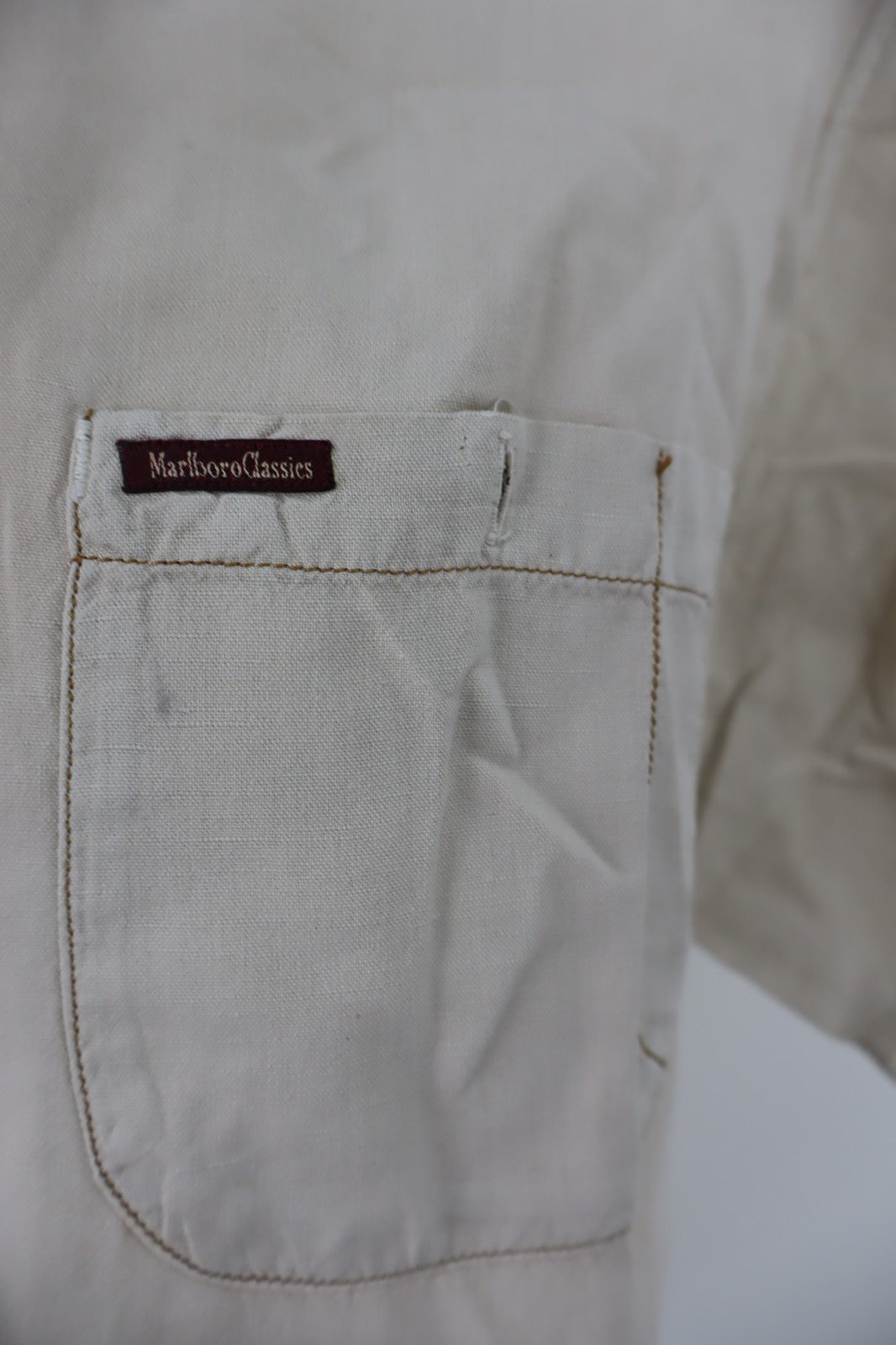 MARLBORO CLASSICS CAMICIA COTONE SHIRT UOMO Tg XLMAN VINTAGE CASUAL LINO