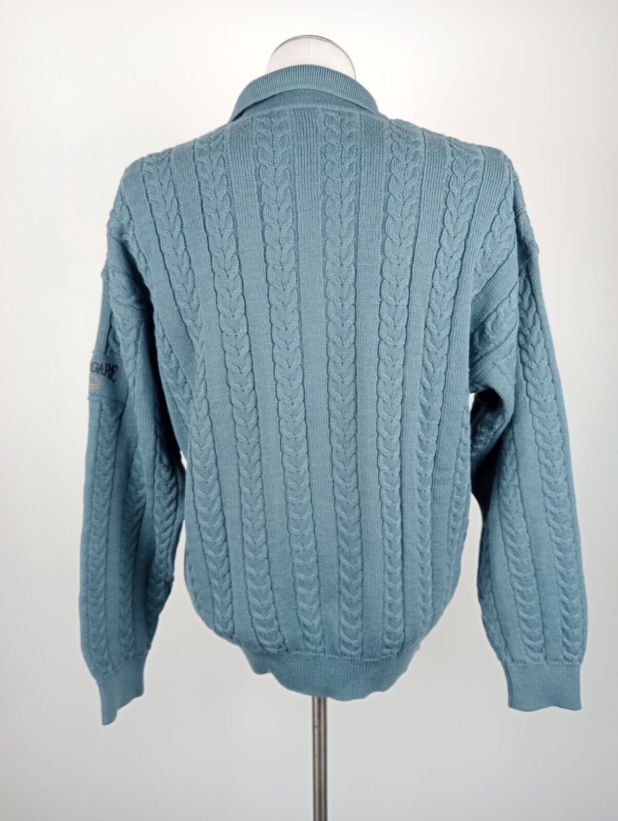 NAVIGARE MAGLIONE COLLO POLO LANA WOOL VINTAGE UOMO Tg. L MAN SWEATER CASUAL