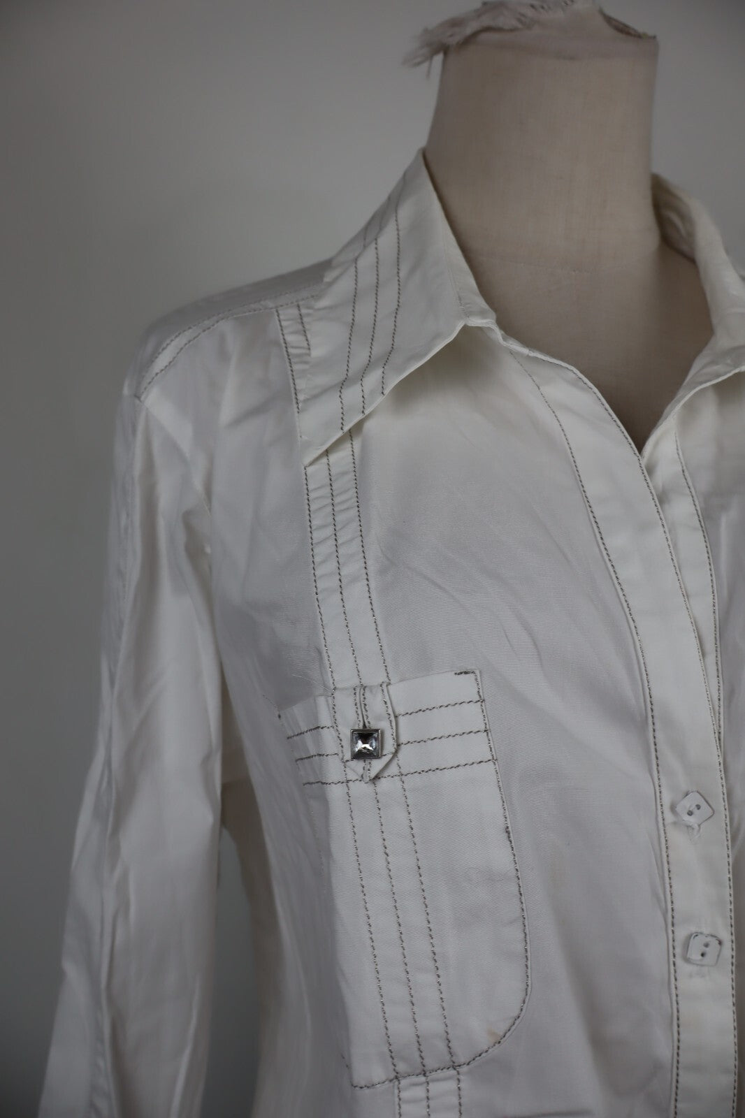 MARINA RINALDI SPORT CAMICIA DONNA TG. 29 WOMAN SHIRT CASUAL VINTAGE COTONE