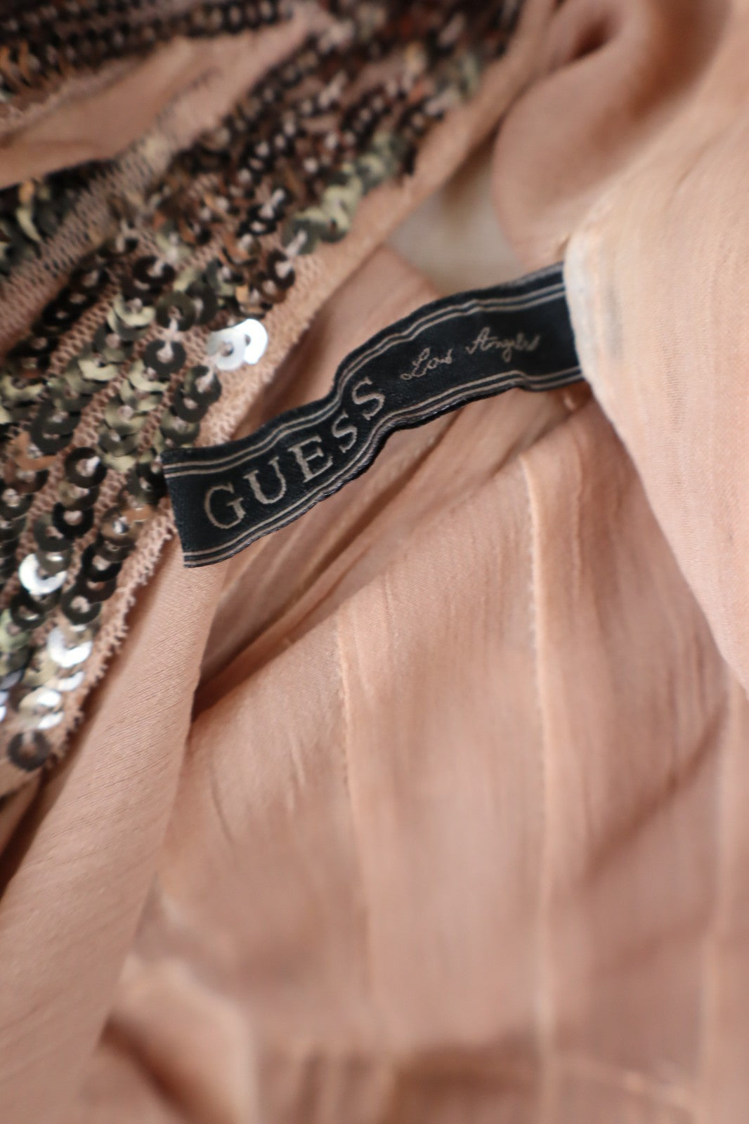 GUESS CAMICIA DONNA TG. L WOMAN SHIRT CASUAL VINTAGE  BLUSA PAILLETTES