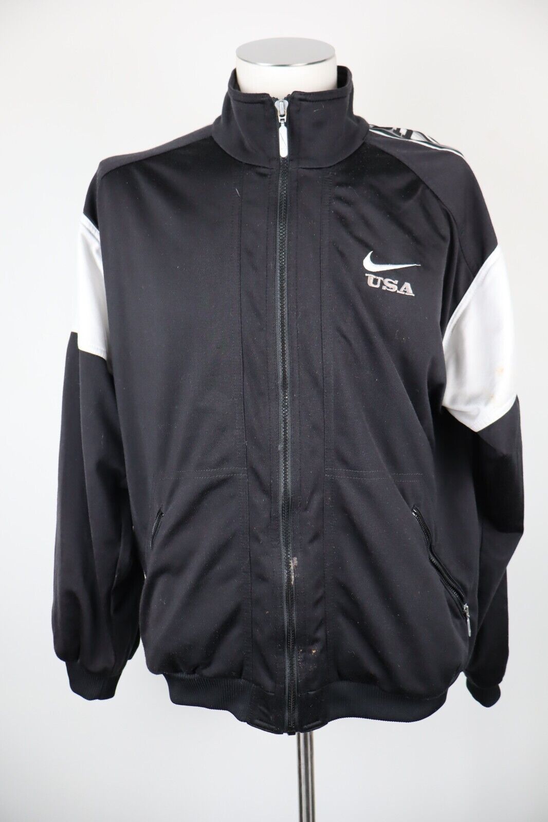 NIKE USA GIACCA SPORTIVA UOMO Tg. M MAN VINTAGE CASUAL SPORT JACKET CON ZIP