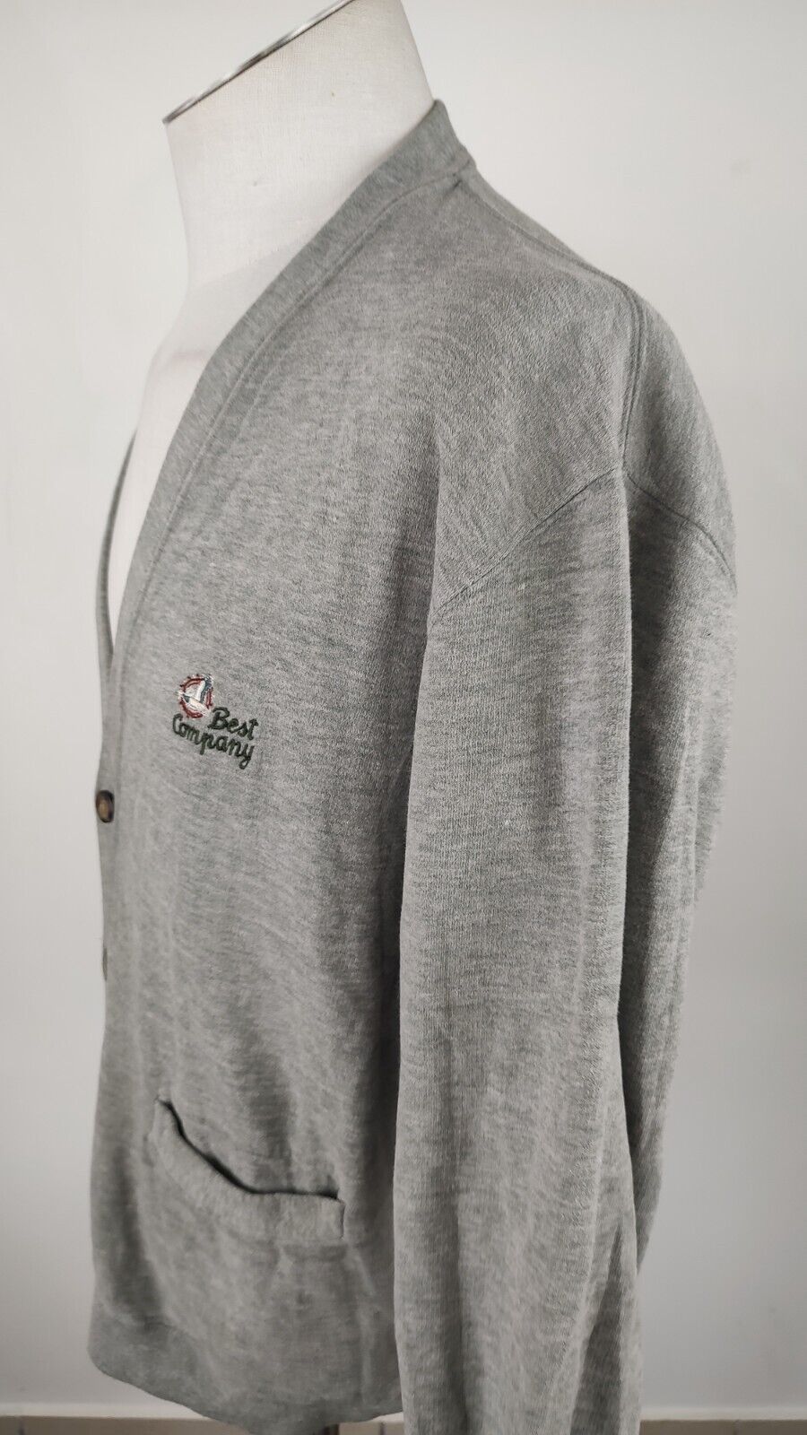 BEST COMPANY MAGLIONE CARDIGAN VINTAGE COTONE UOMO Tg. S MAN SWEATER CASUAL