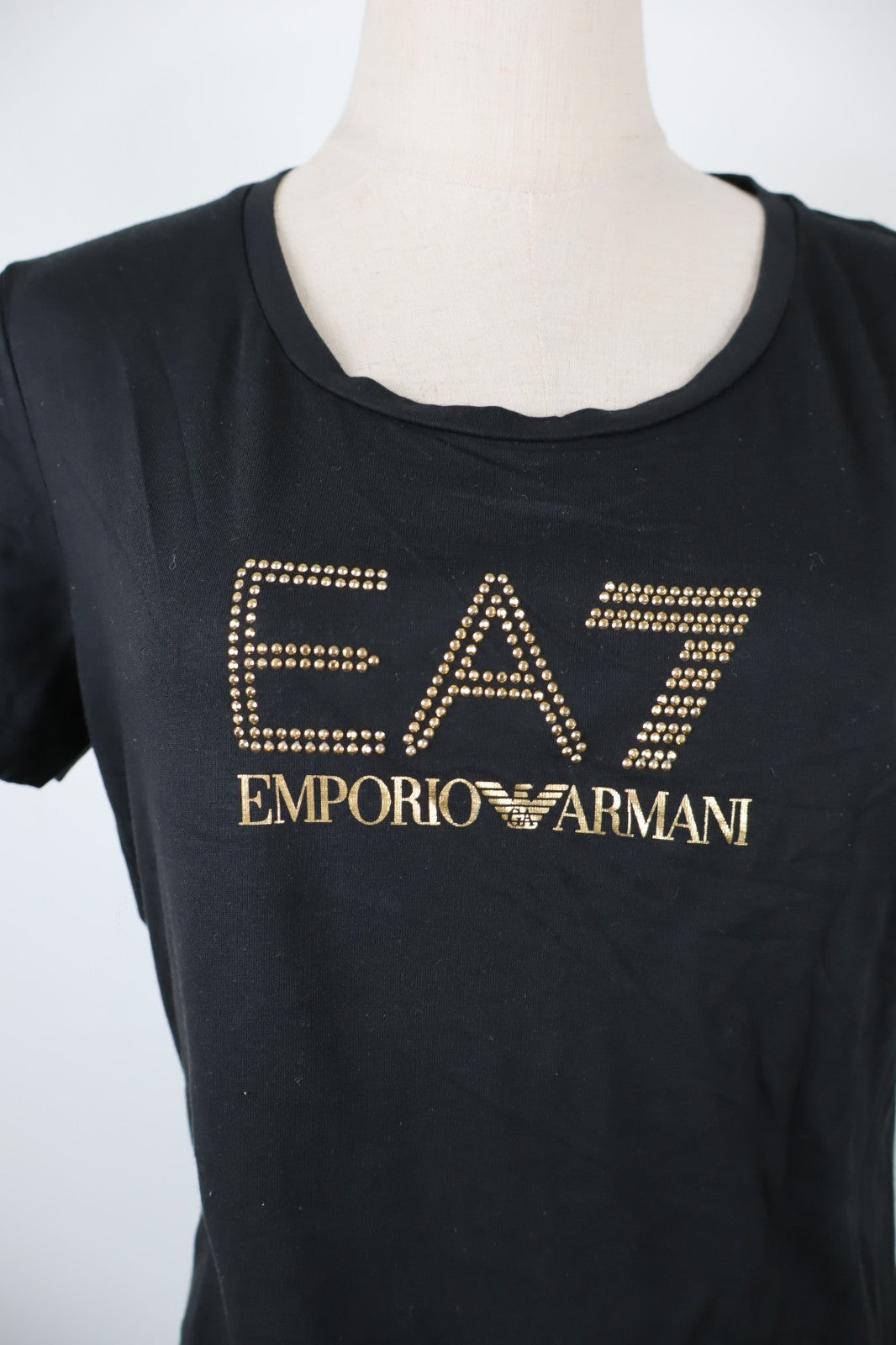 EMPORIO ARMANI MAGLIA BLUSA DONNA TG. XL WOMAN CASUAL VINTAGE T-SHIRT LOGO