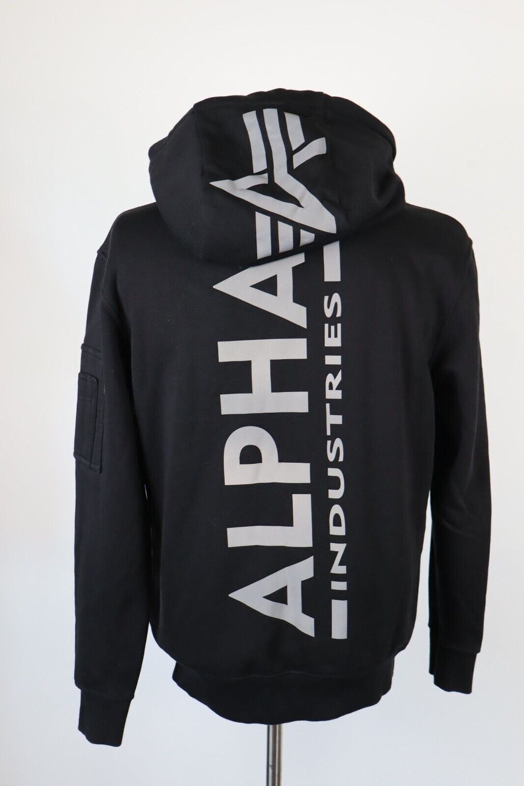 ALPHA INDUSTRIES FELPA CAPPUCCIO UOMO TG S MAN VINTAGE SWEATSHIRT CASUAL COTONE