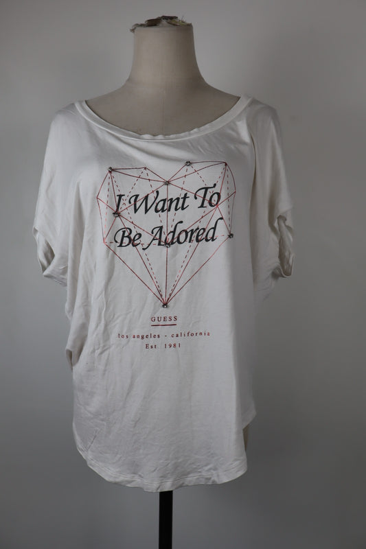 GUESS LOS ANGELES MAGLIA DONNA TG. S WOMAN CASUAL VINTAGE T-SHIRT TOP