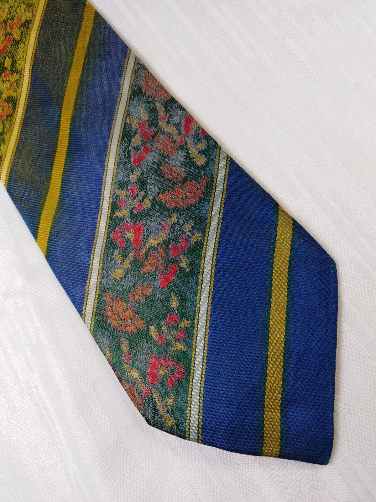 ROCCOBAROCCO 100% SETA SILK TIE CRAVATTA NECKTIE ITALY VINTAGE CLASSIC
