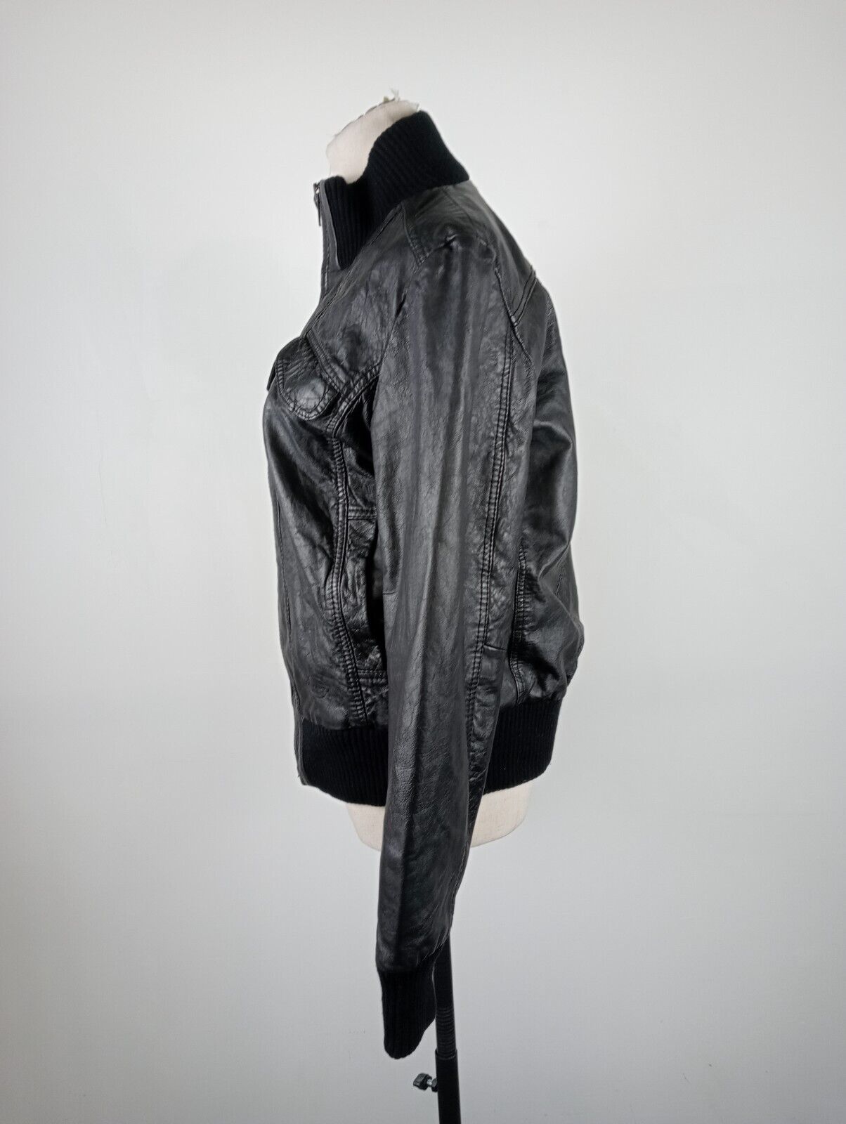 DICKIES GIUBBINO PELLE DONNA Tg L LEATHER VINTAGE WOMAN JACKET CASUAL VINTAGE