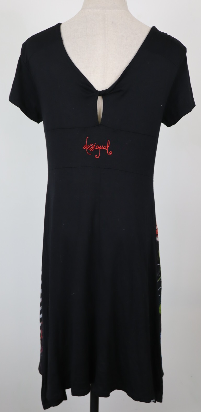 DESIGUAL  VESTITO ABITO DONNA TG. XL  MIDI WOMAN CASUAL VINTAGE DRESS