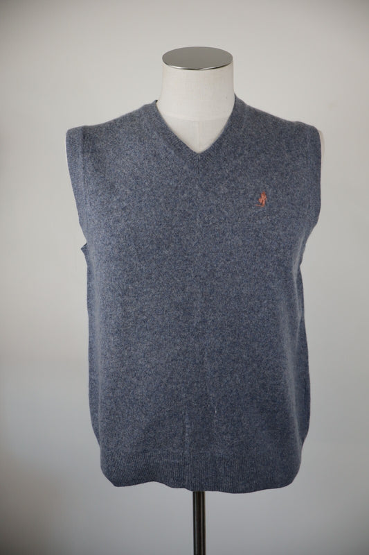 MARLBORO CLASSICS MAGLIONE SMANICATO LANA GILET UOMO Tg. L SWEATER MAN CASUAL