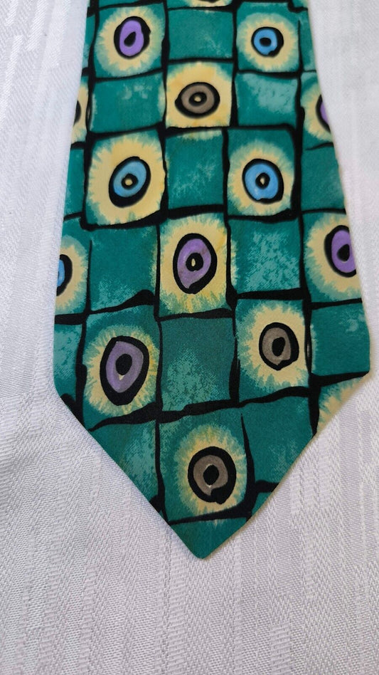 GIORGIO REDAELLI  100% SILK TIE SETA CRAVATTA NECKTIE MADE IN ITALY