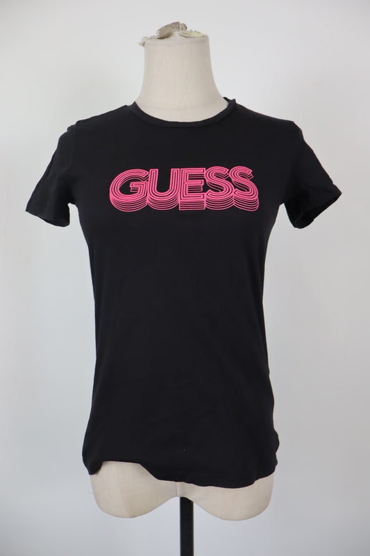 GUESS LOS ANGELES MAGLIA MANICHE CORTE DONNA XS WOMAN CASUAL VINTAGE T-SHIRT