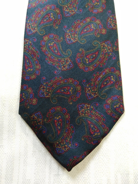 PACO RABANNE 100% SETA SILK TIE CRAVATTA NECKTIE ITALY VINTAGE CLASSIC