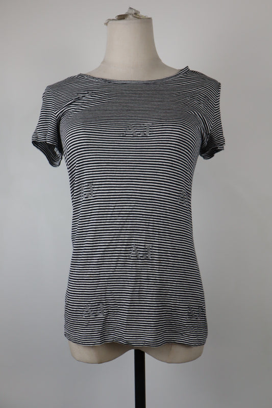 ARMANI JEANS MAGLIA DONNA TG. 44 WOMAN CASUAL VINTAGE T-SHIRT TOP COTONE