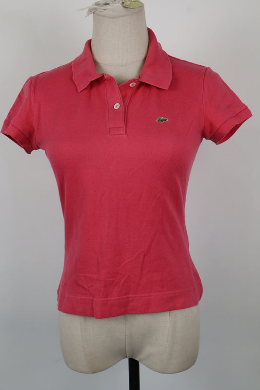 LACOSTE POLO MAGLIA DONNA COTONE TG. 38 WOMAN SHIRT CASUAL VINTAGE COTTON