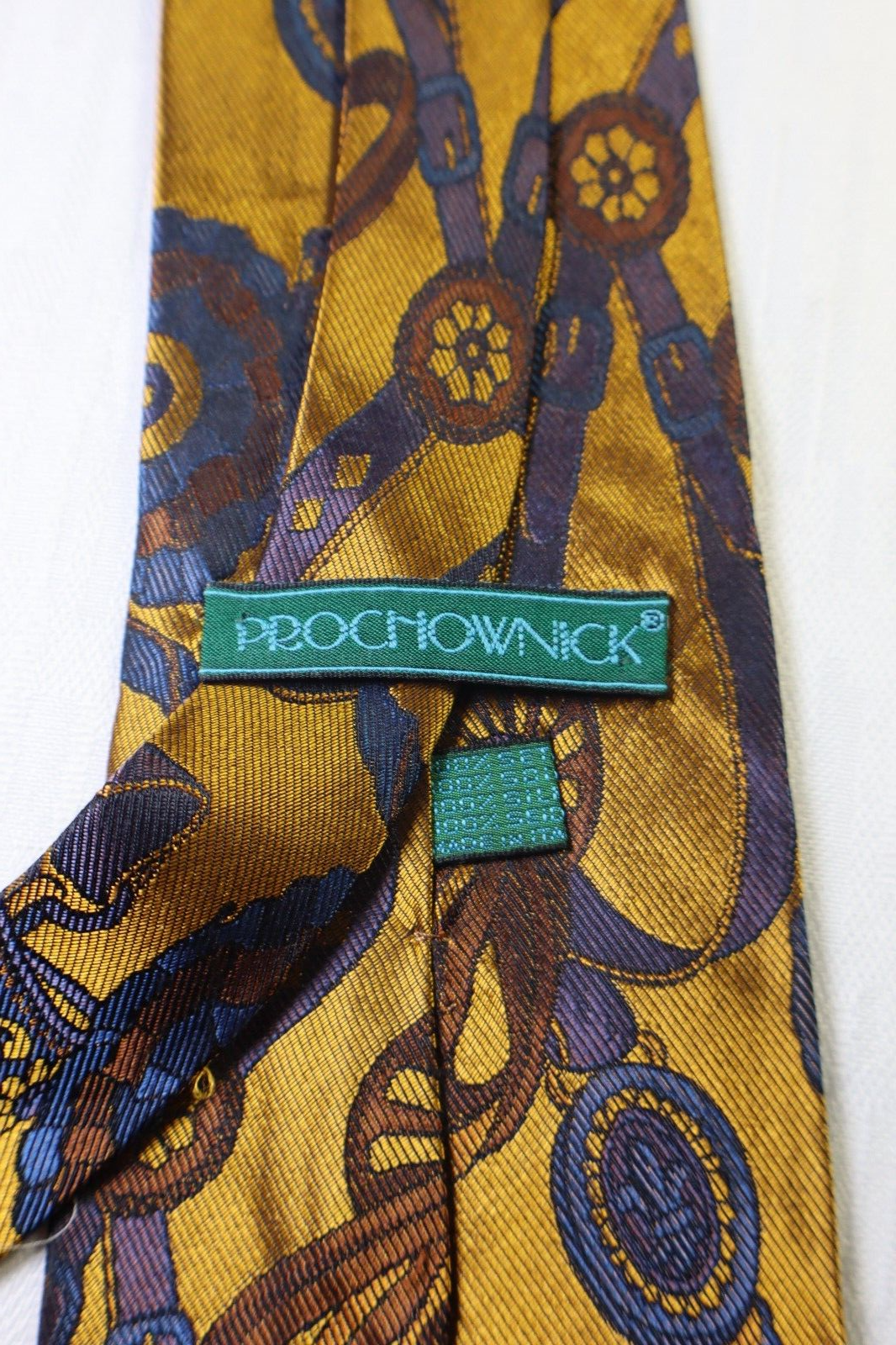 PROCHOWNICK 100% SILK TIE SETA CRAVATTA NECKTIE MADE IN ITALY CLASSIC
