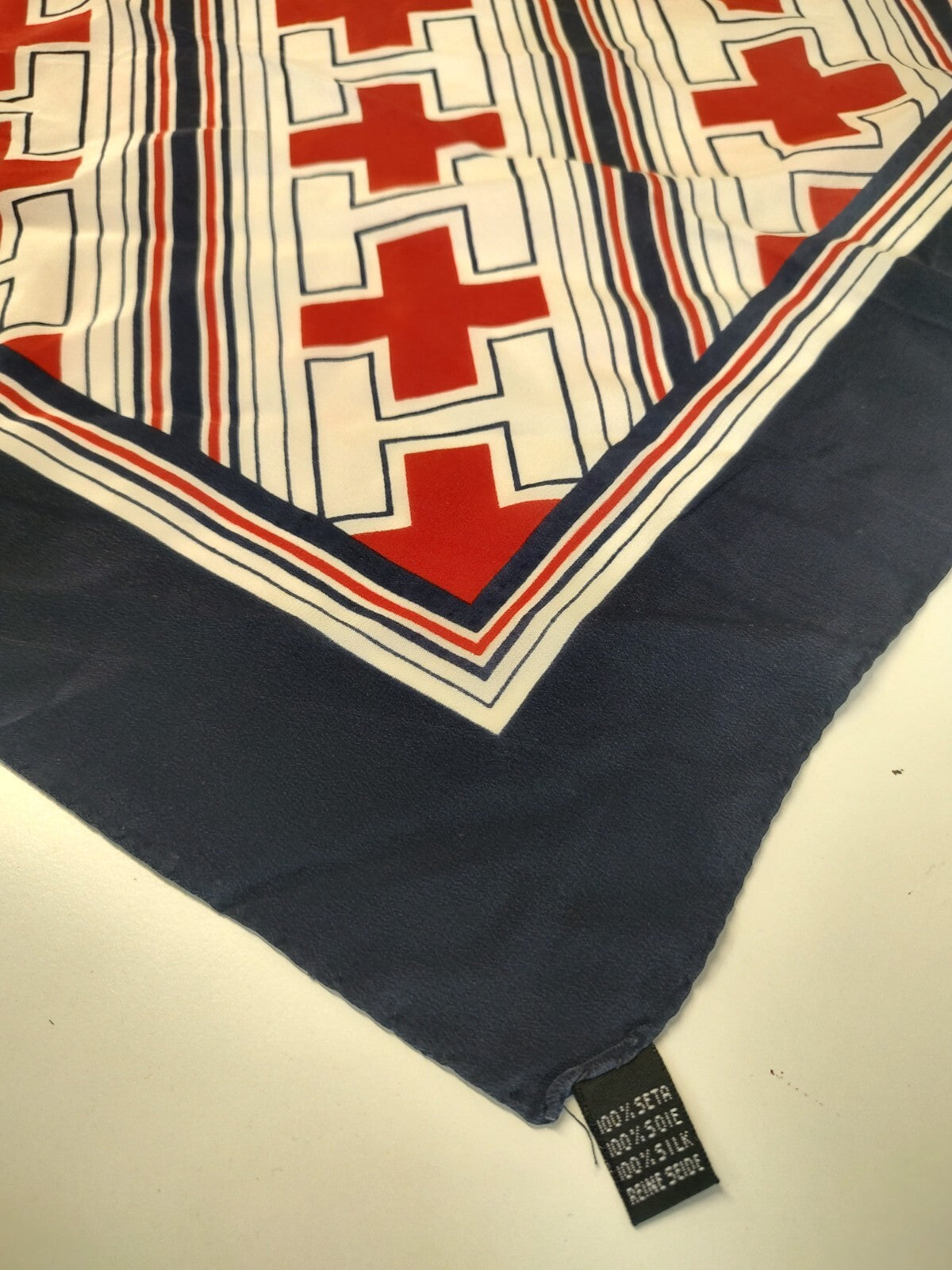 UMT COMO FOULARD 100% SILK SETA SCARVES SCARF SQUARE MADE ITALY