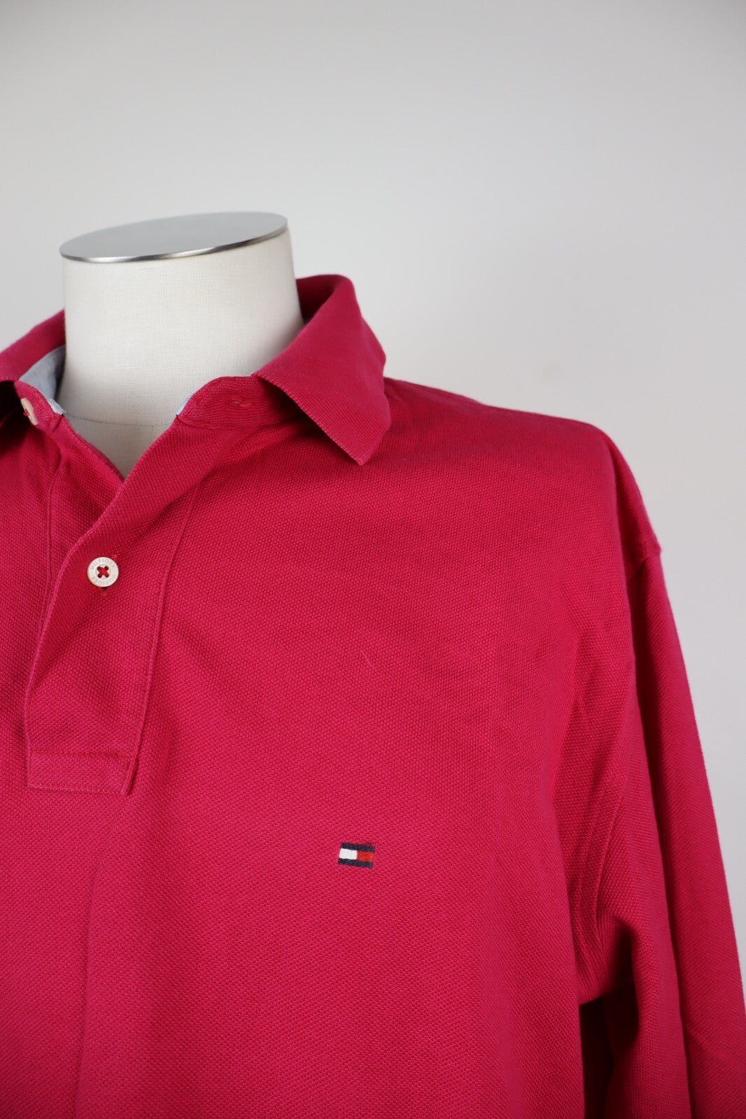 TOMMY HILFIGER POLO MAGLIA UOMO TG L MAN COTONE T-SHIRT CASUAL VINTAGE