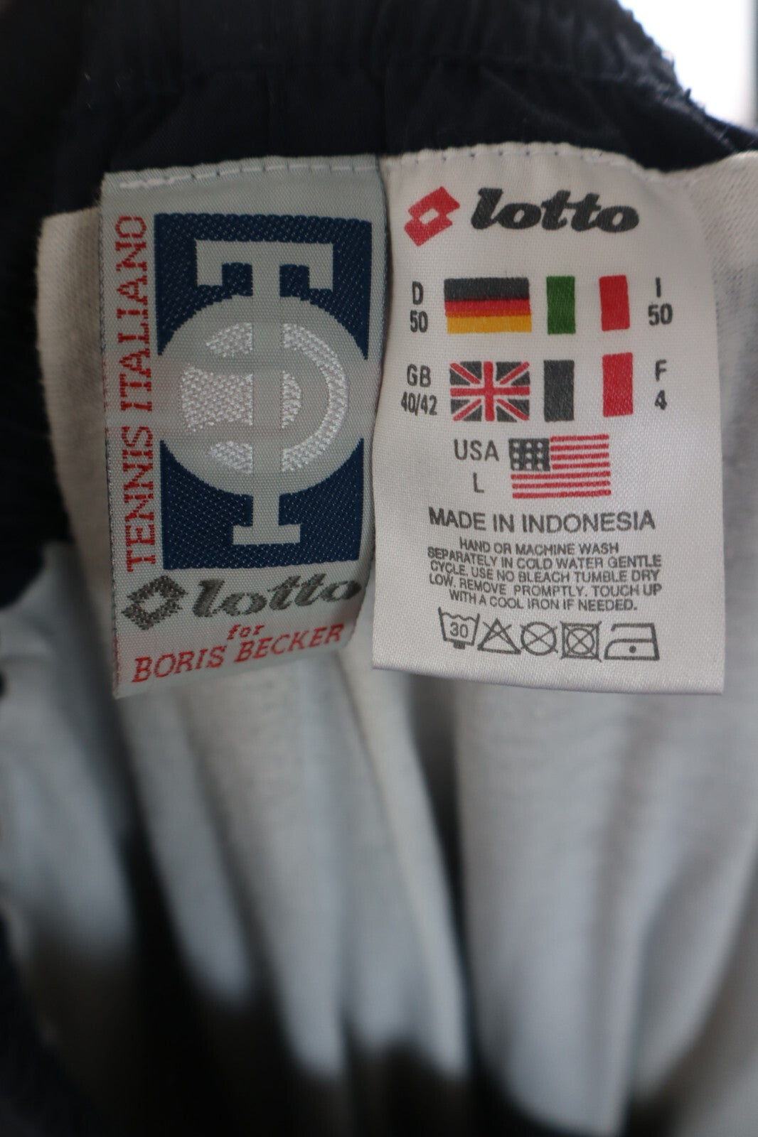 LOTTO BORIS BECKER TUTA COMPLETO TG L TRACKSUIT JACKET GIACCA PANTS UOMO SPORT